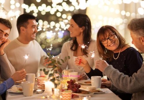 Holiday season family gathering